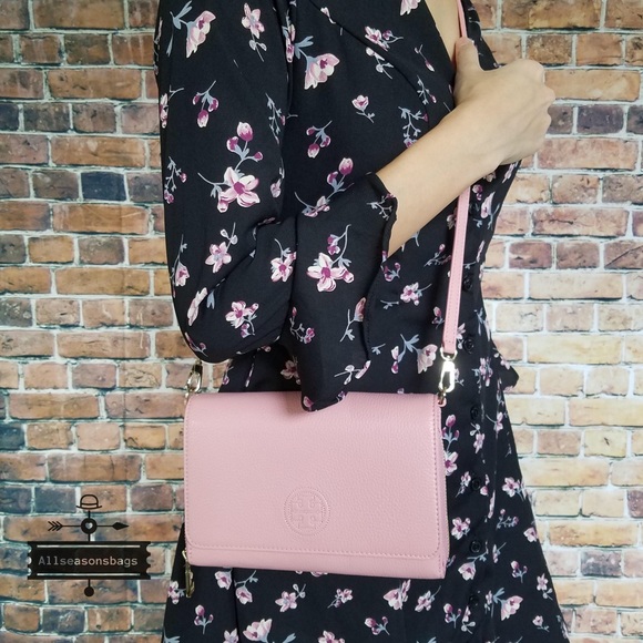 🔽 Tory Burch Bombe flat crossbody wallet cameo - Picture 5 of 8